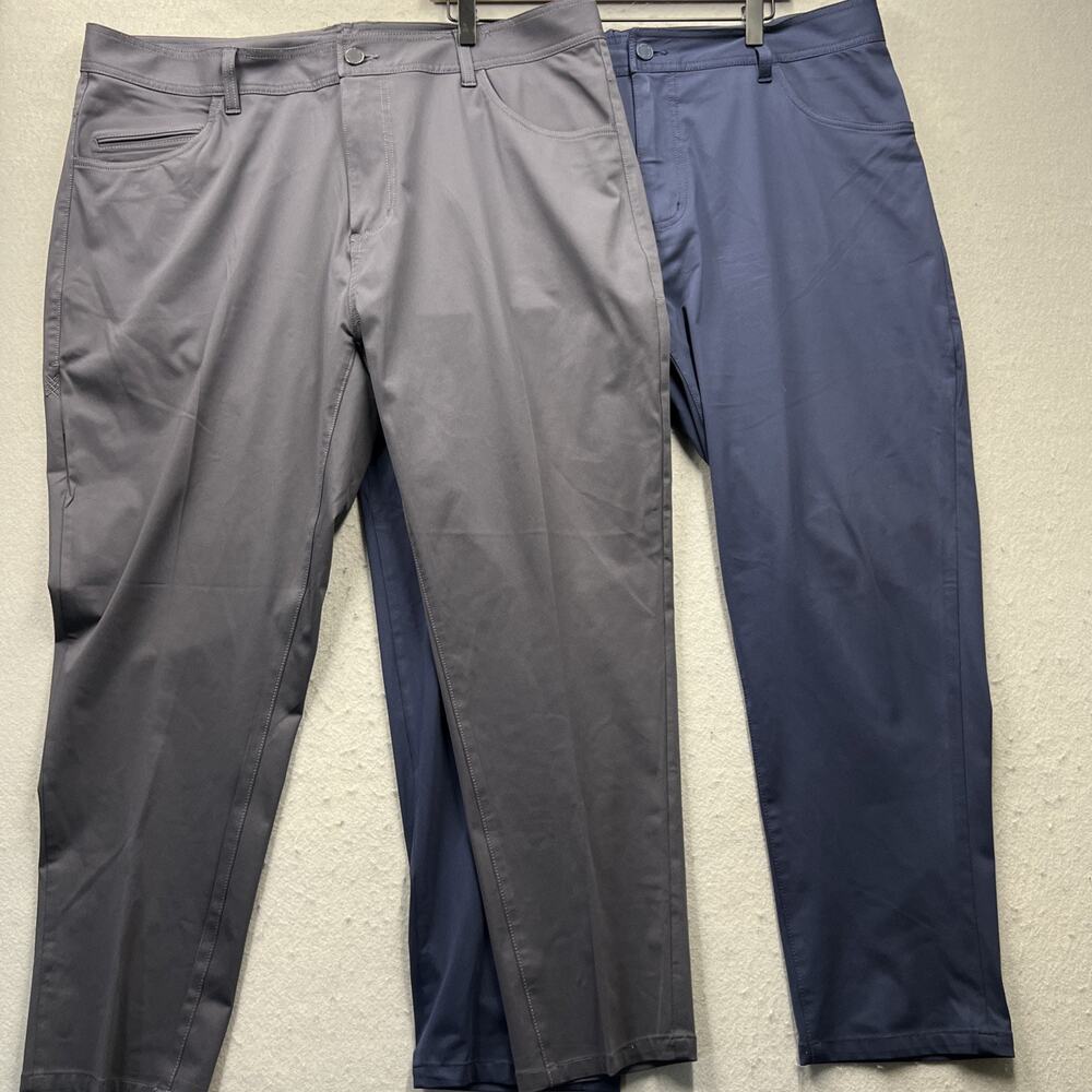 Rhone Pants Lot 2 Size 40 Commuter Performance Navy Gray Golf Athletic Stretch